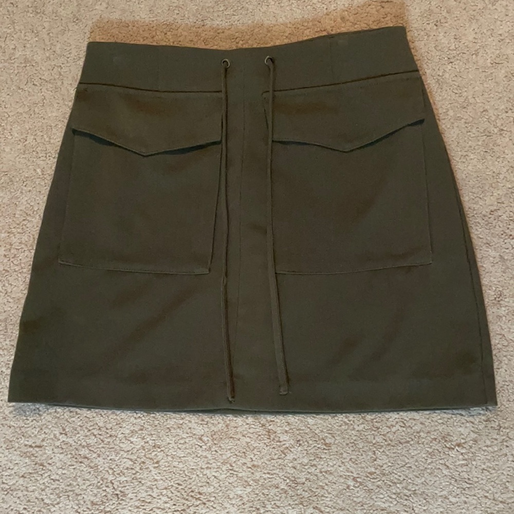 Army Green Mini Skirt
